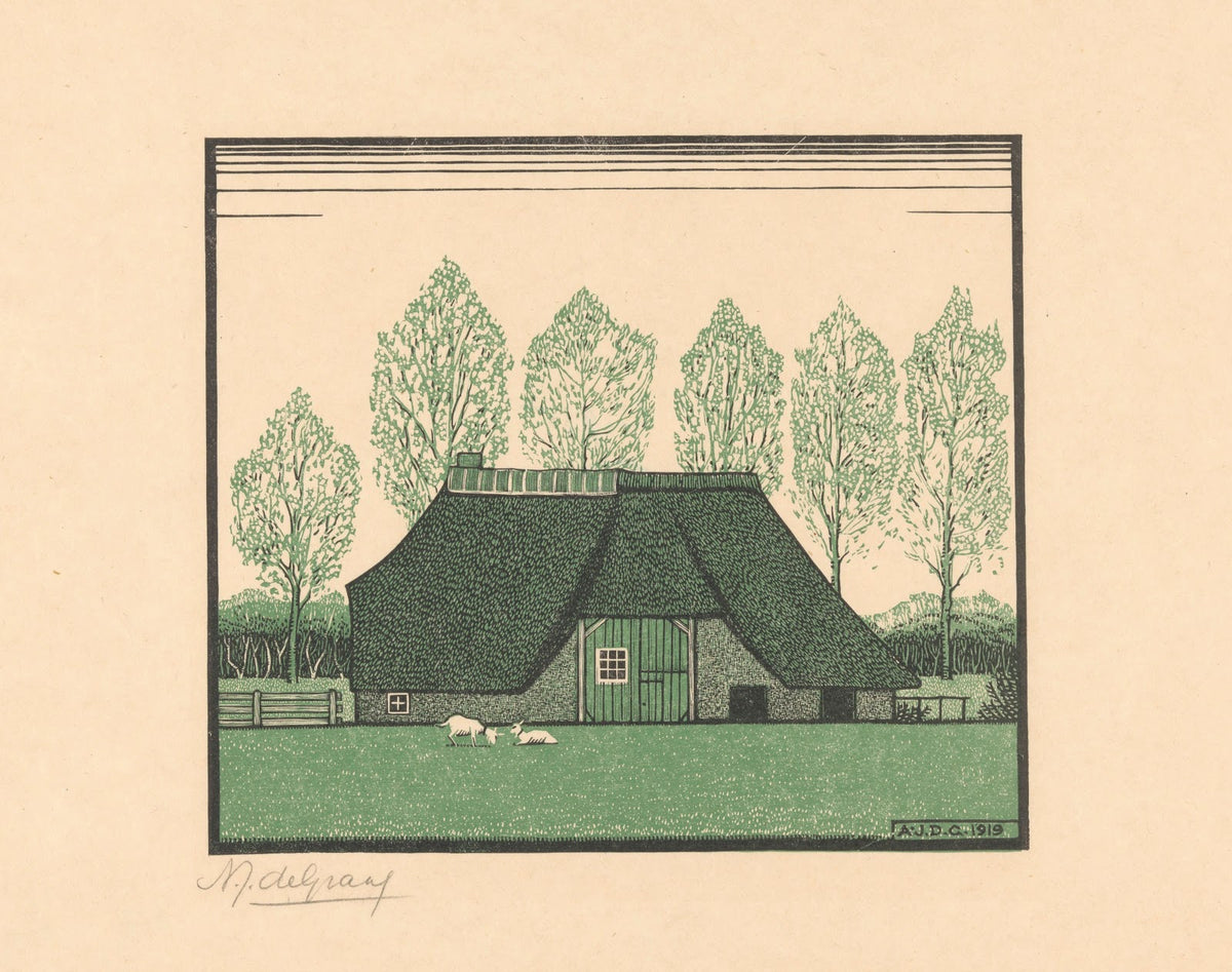 Farmhouse with thatched roof 1919