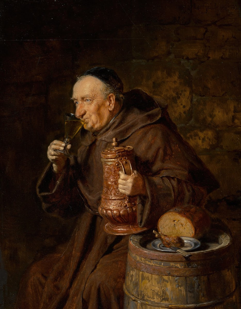 Monk drinking 1908