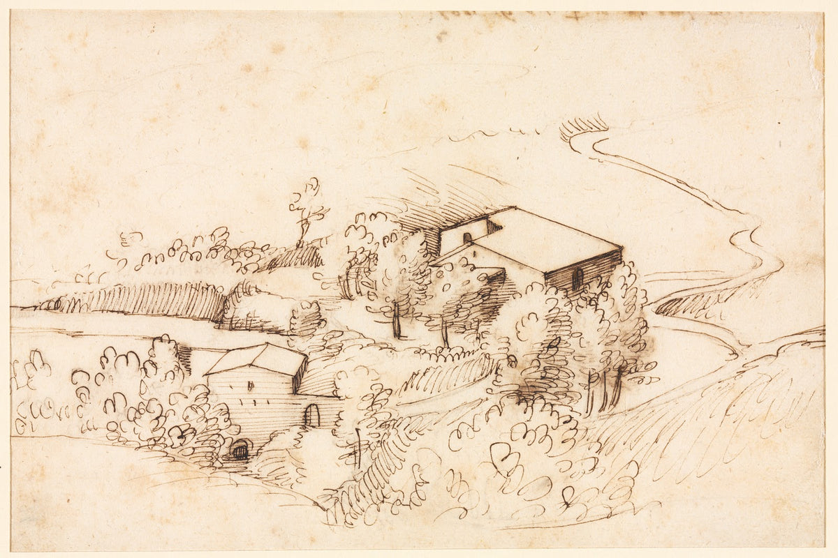 Farm with Trees in a Hilly Landscape 1567