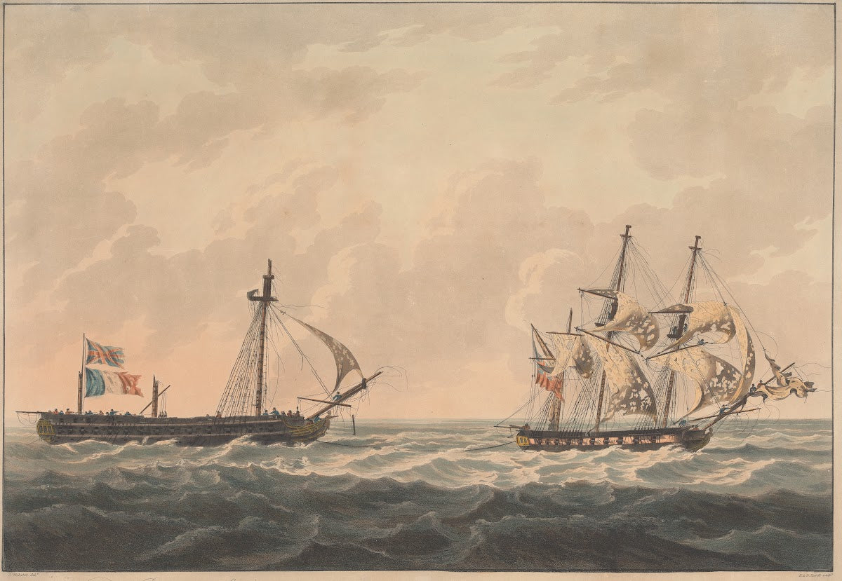 HMS Sloop Bonne Citoyenne taking the French Frigate 1810
