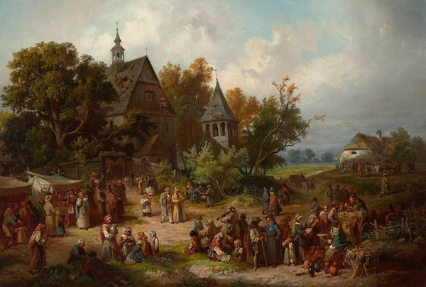 Church fair in the countryside 1866