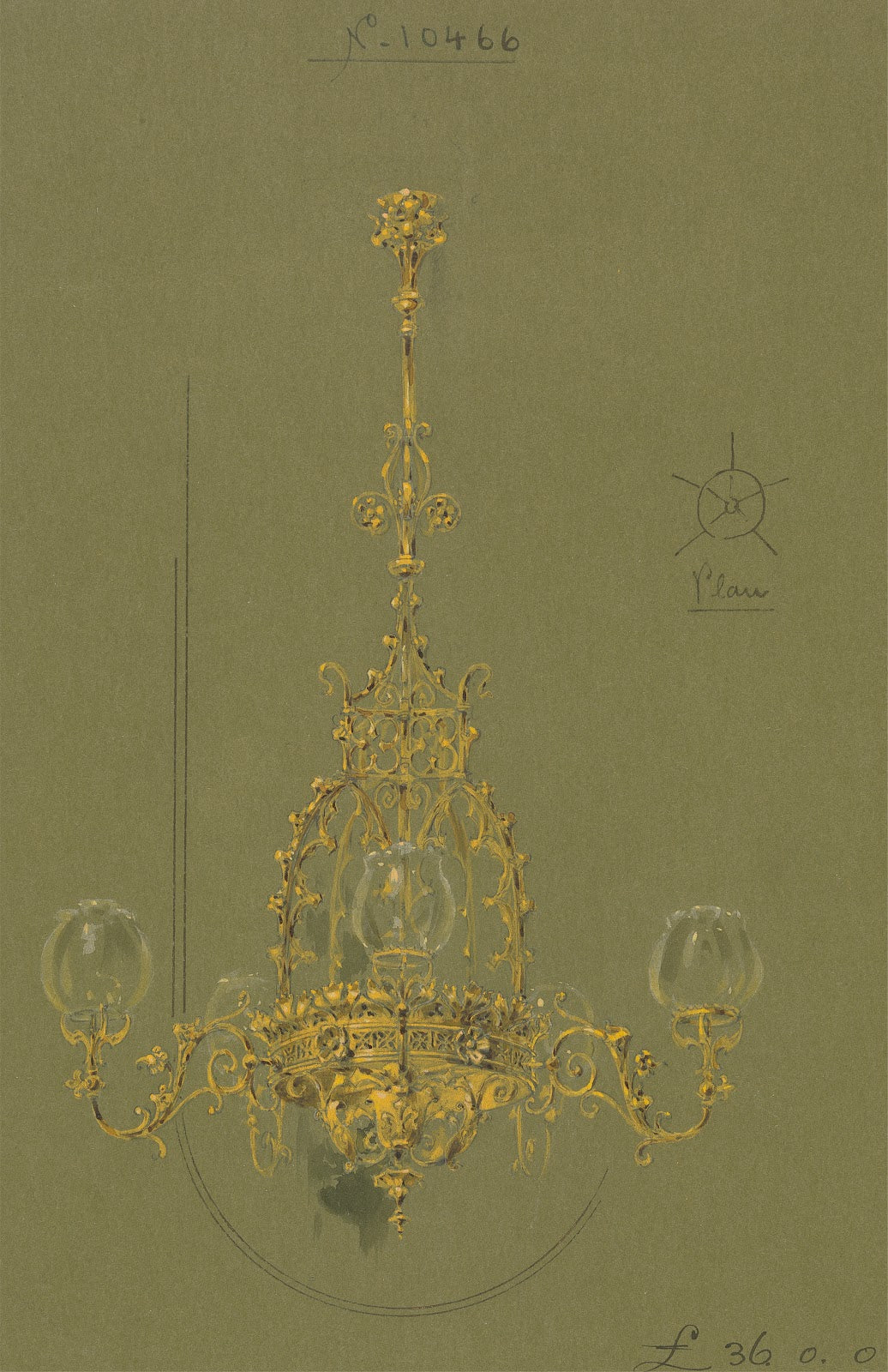 Design executed for Jones and Willis metal and wood workers and church furniture