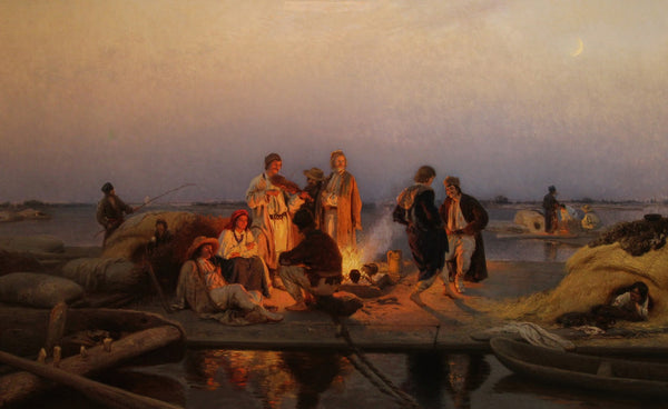 Rafters camp by the Vistula river circa 1881