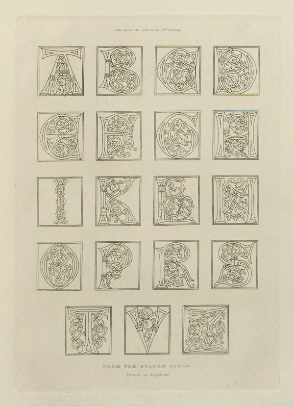 Alphabets numerals and devices of the middle ages Pl30 1845