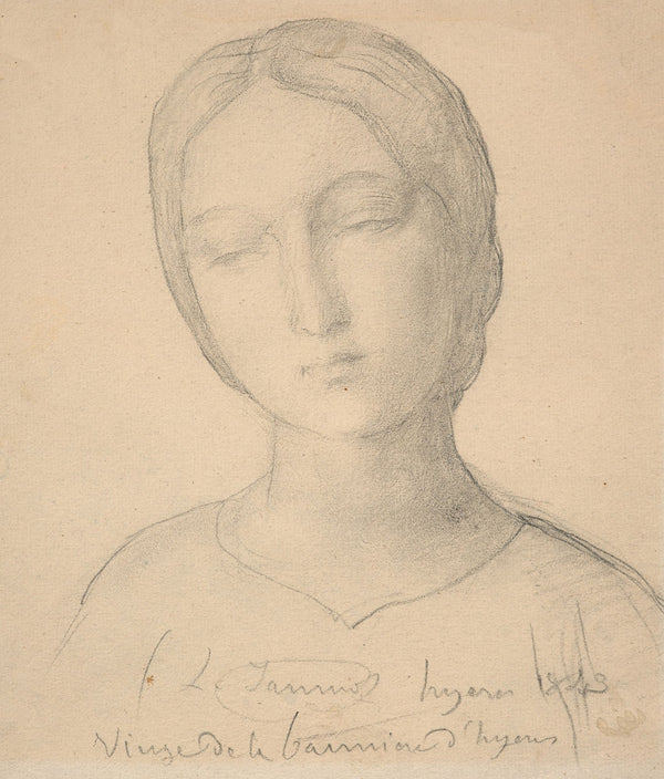 Study of Virgin for the Banner of Hyères 1843