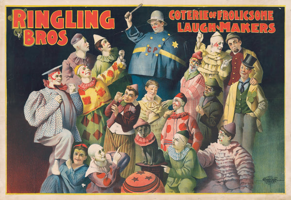 Ringling Bros coterie of frolicsome laugh makers 1899