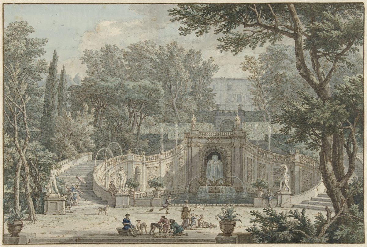 View of the Garden of Villa dEste in Tivoli c 1725
