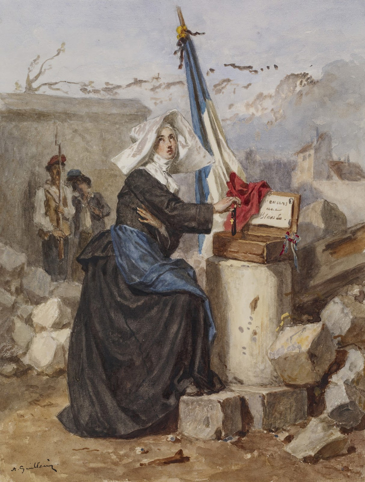 Aid for the Wounded Sister of Charity ca 1865