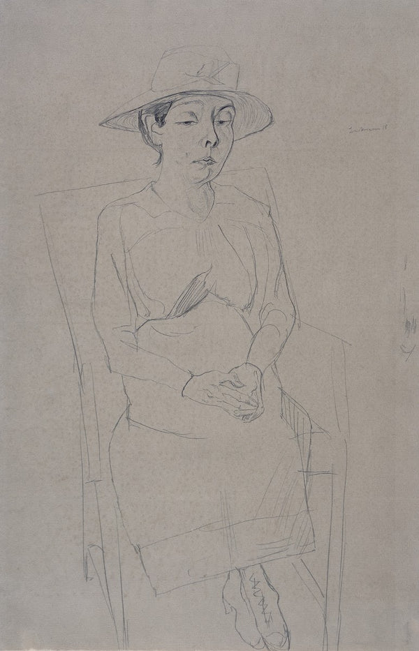 Porträt Frau Swarzenski Sitzfigur 1918