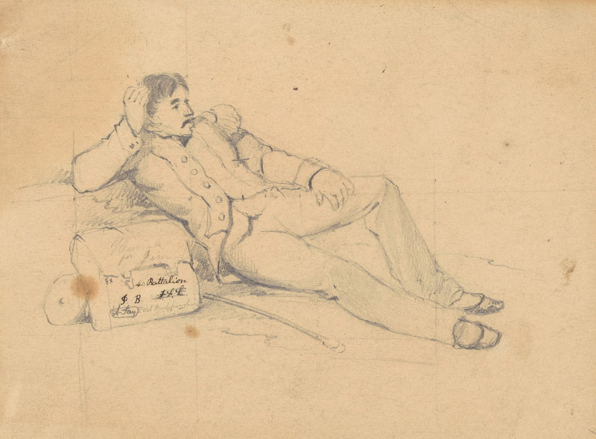 Relaxing Soldier c 1860s
