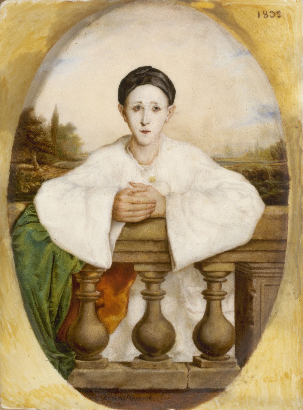 Portrait du mime Jean Baptiste Deburau dit Baptiste 1796 1846 1832