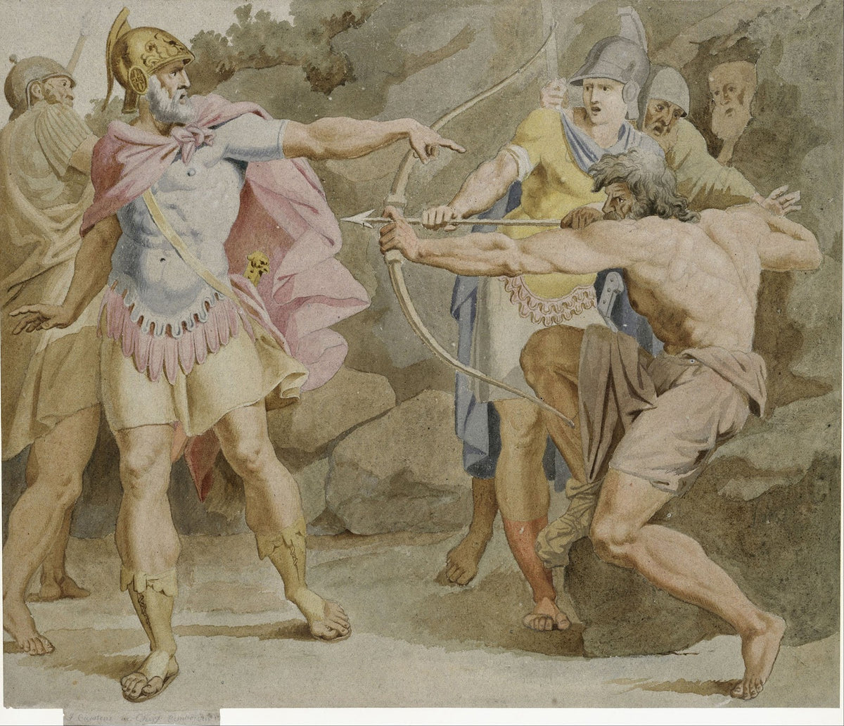 Philoctetes aiming the bow of Hercules at Odysseus 1790