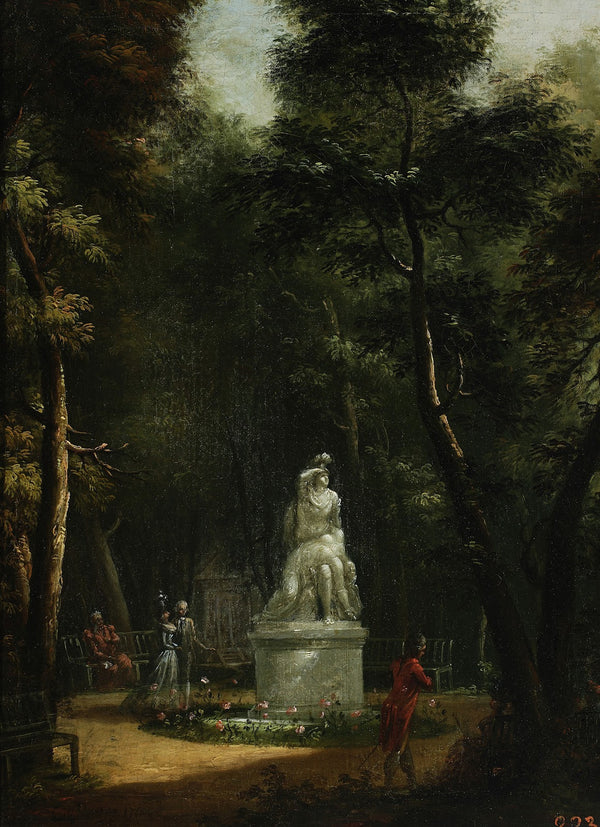 View of the Łazienki Park with the statue of Tancred and Clorinda 1790