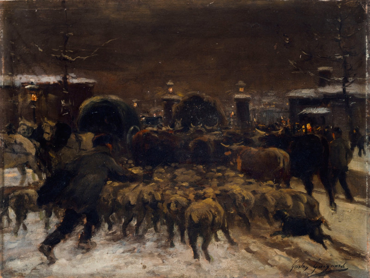 Entrée des troupeaux à Paris 1889