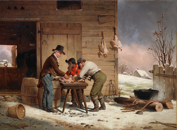 Preparing for Christmas Plucking Turkeys 1851