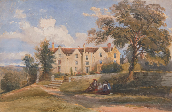 Group Seated in Grounds of a Large House between 1840 and 1849