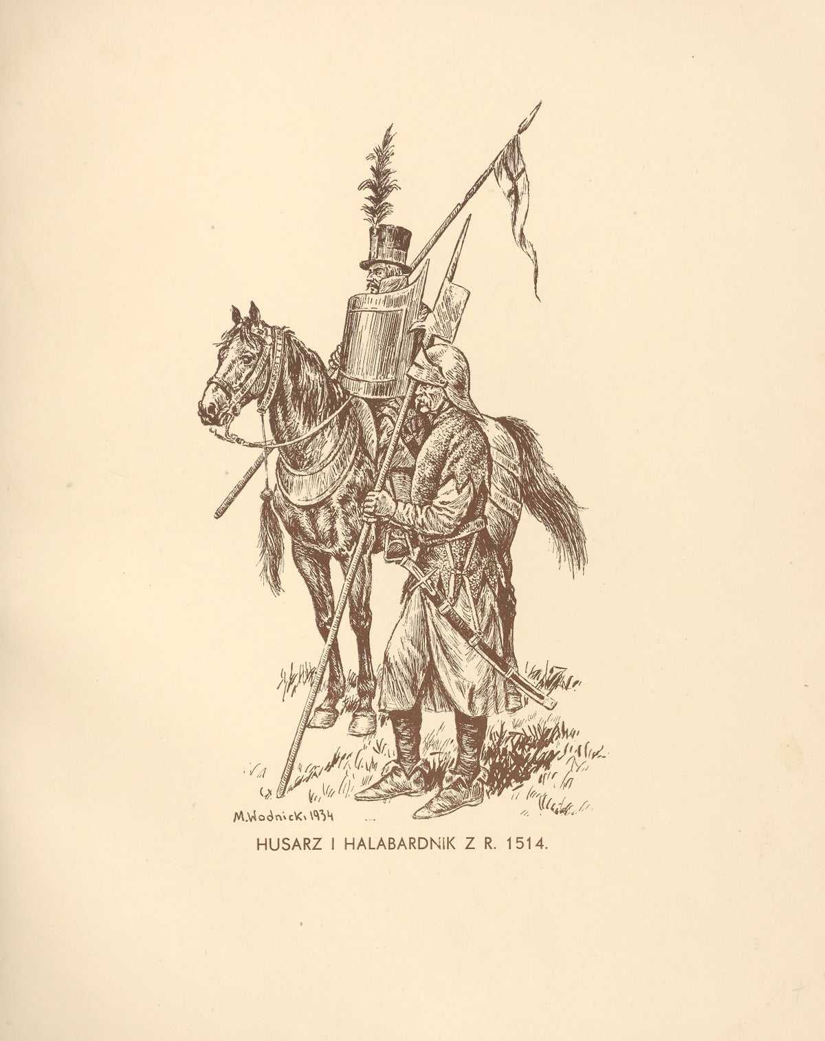 Husarz i halabardnik z r 1514 1935