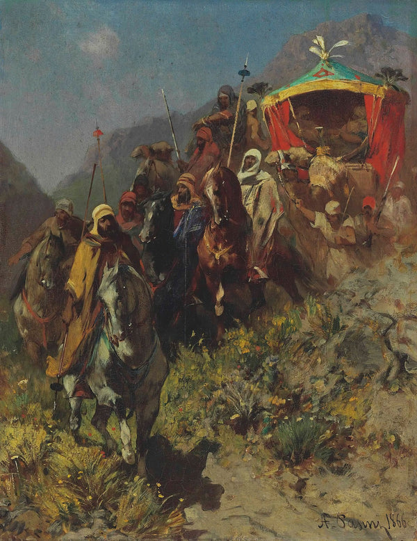 A Caravan on a Mountain Pass 1866