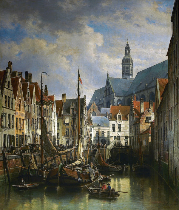 Gezicht op de Koolvliet te Antwerpen 1875