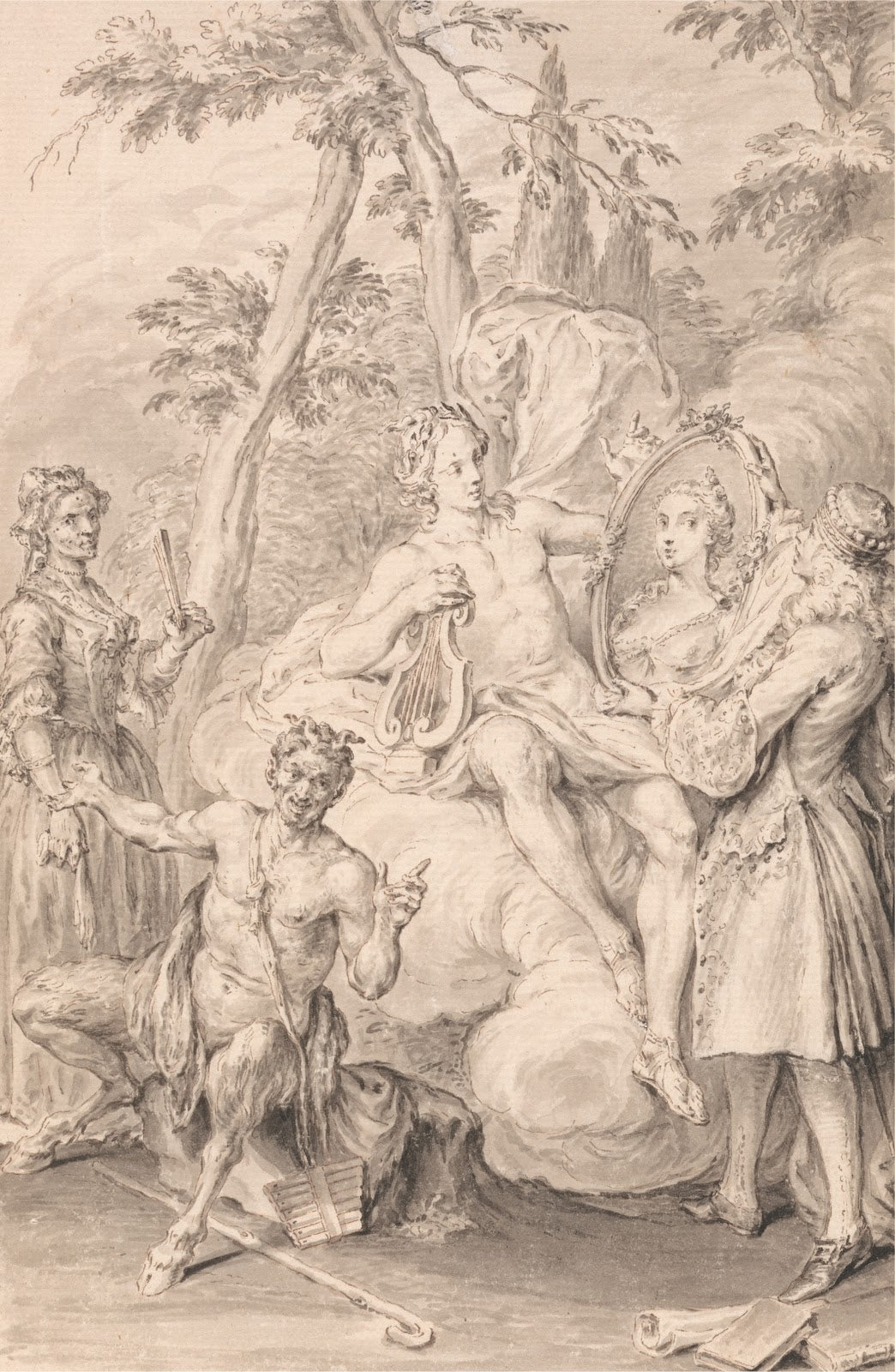 Drawing for a Frontispiece The Toast 1735