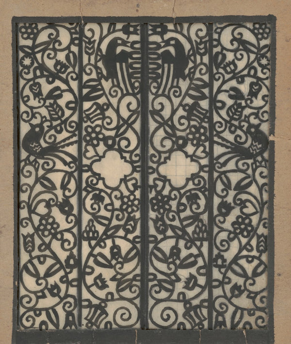 Design drawings for the Theodore Weicker Apartment Building Study for metalwork
