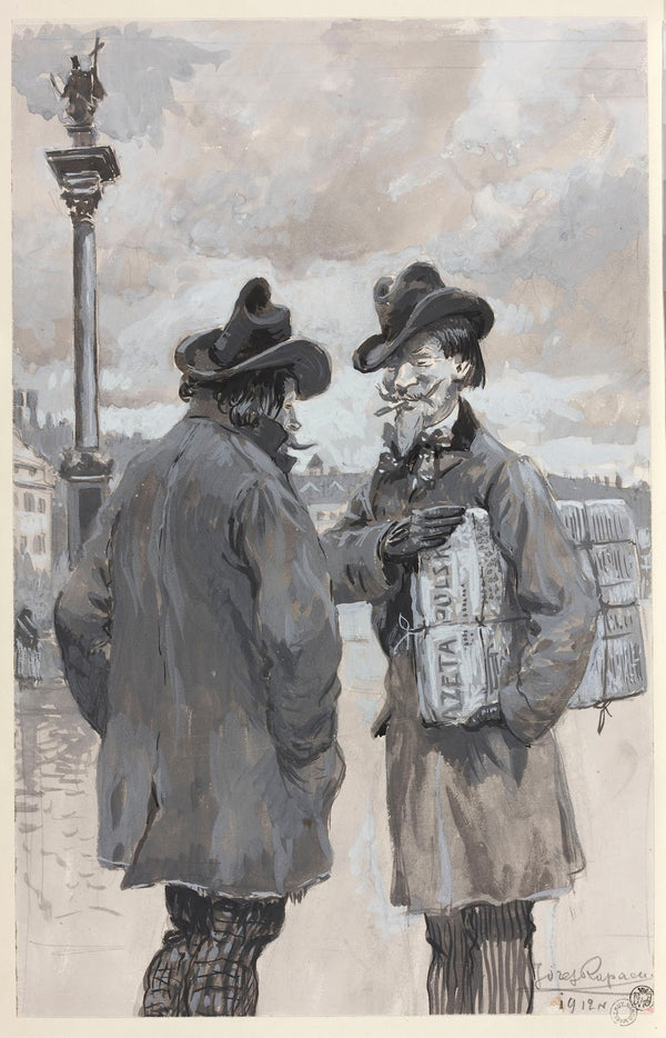 Meeting of painters under the Sigismunds Column 1912