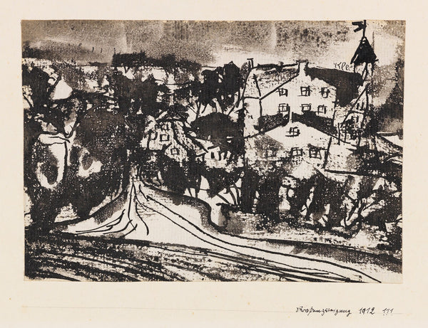 Straßenverzweigung bei aufgeweichtem Boden 1912