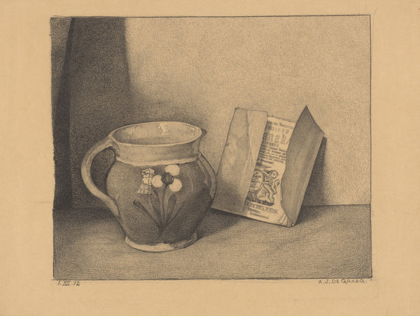 Still life with jug and almanac 1912
