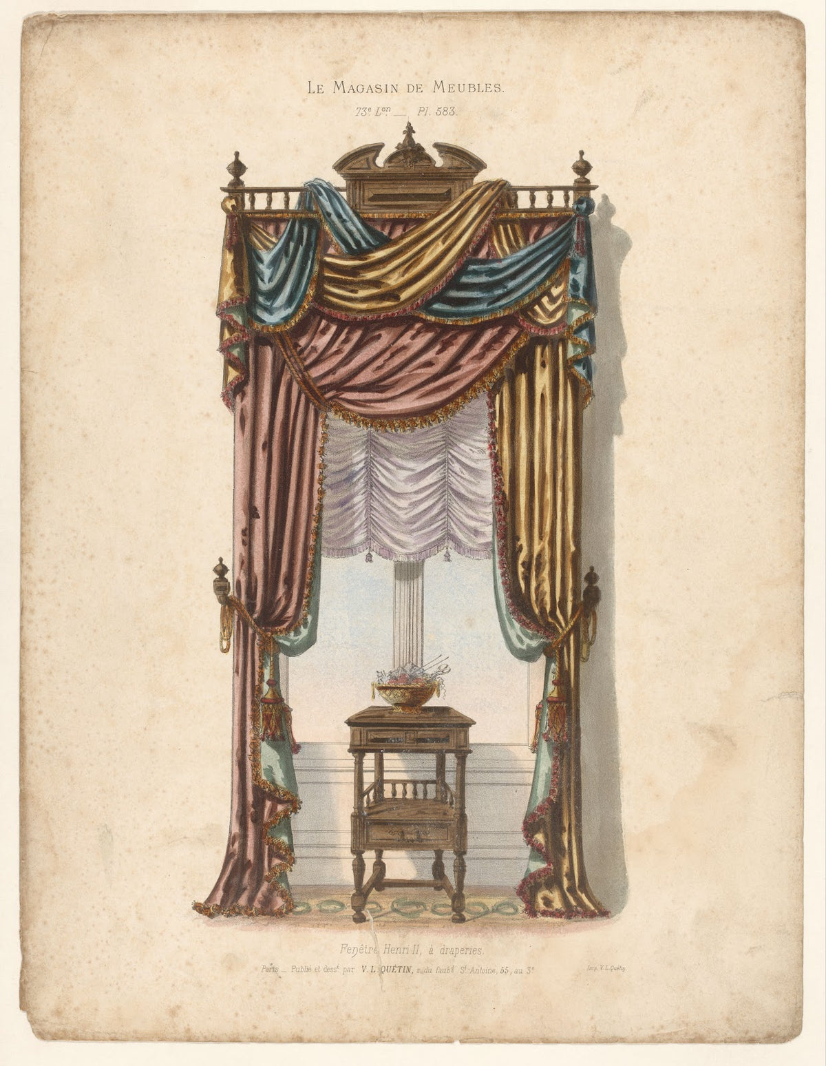 Fenêtre Henri II à draperies 1832 1904