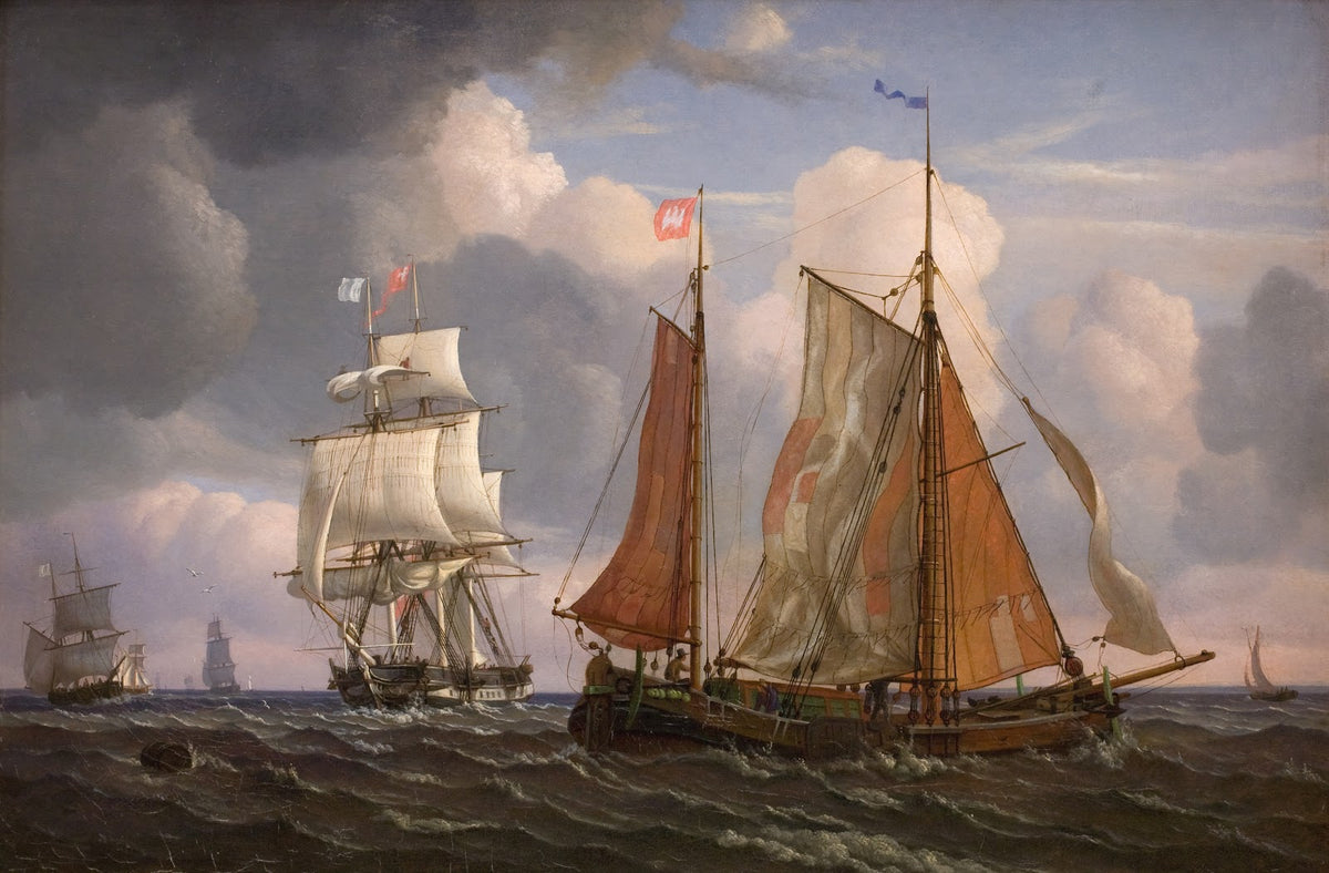 Ships Sailing and Beating up against the Wind in the Sound 1831 1832