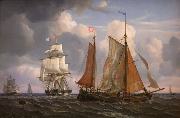 Ships Sailing and Beating up against the Wind in the Sound 1831 1832