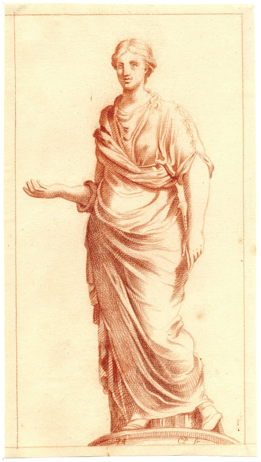Beeld van staande vrouw