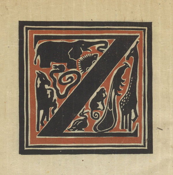 Letters designed and cut on linoleum blocks Pl26 1920