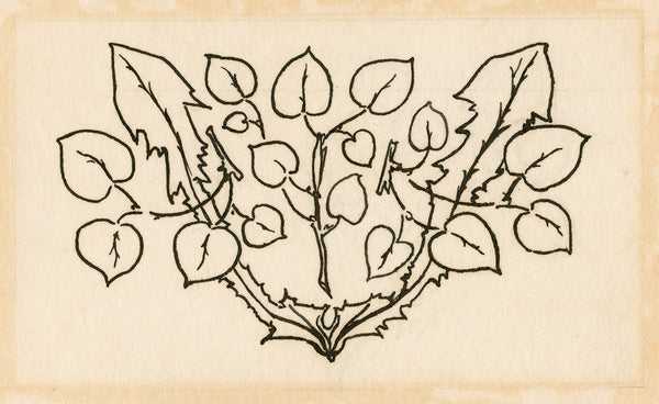 The Tempest Botanical design for tail piece 1900