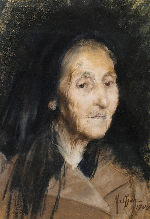 Tête de femme agée 1905