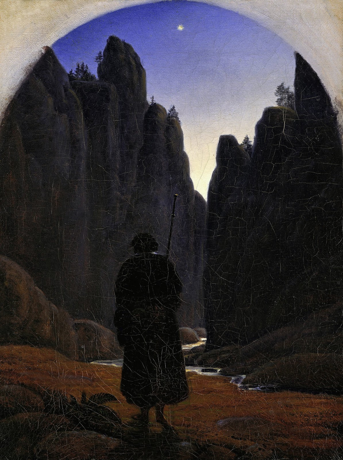 Pilgrim in a Rocky Valley circa 1820