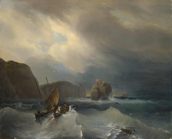 Rough Sea with Ships 1834