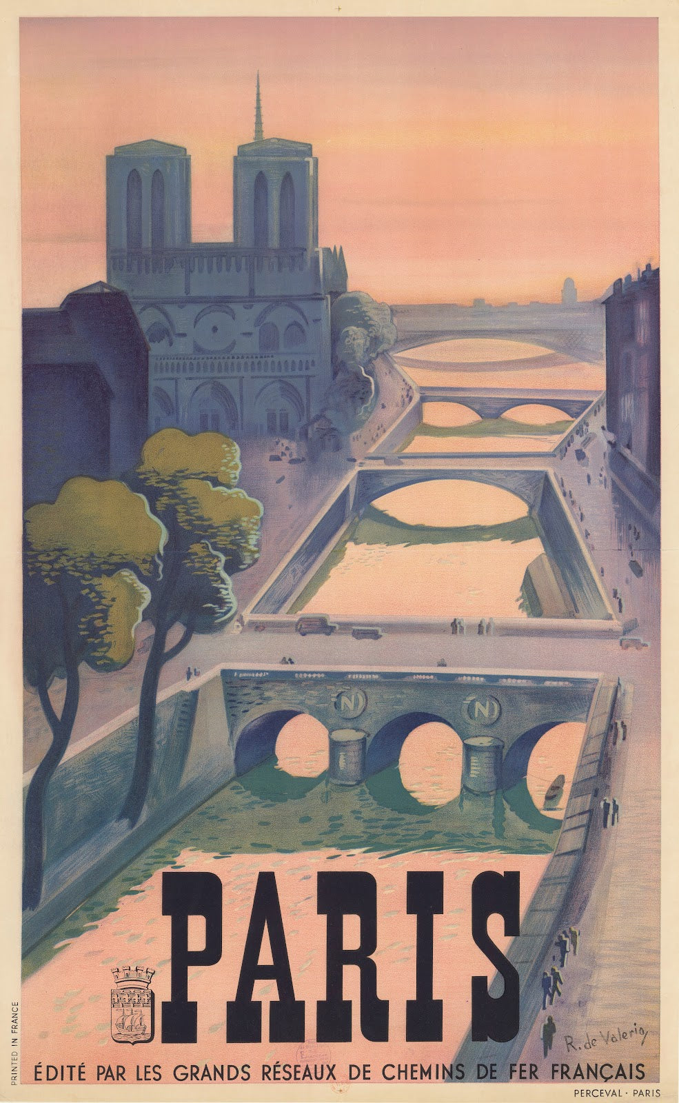 Paris édité par les grands réseaux de chemins de fer français 1937