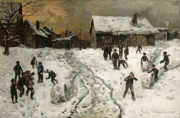 Throwing Snowballs 1885