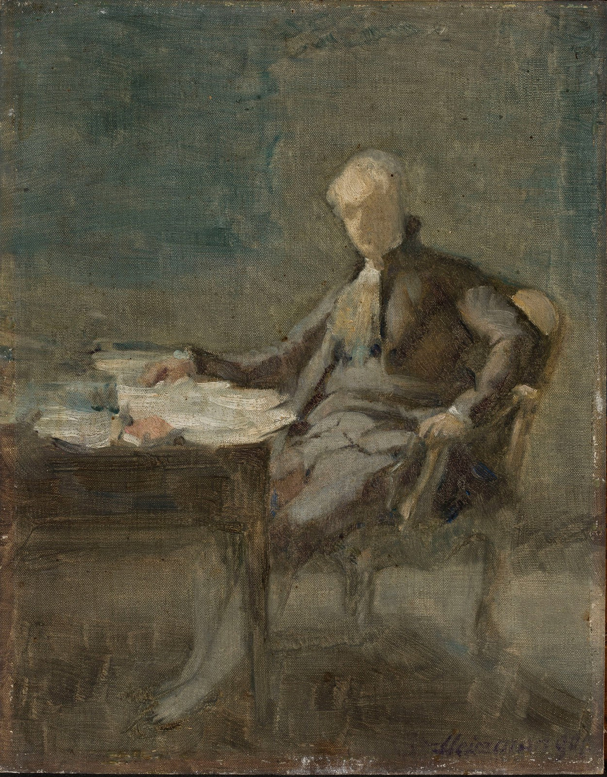 Portrait of a man in the 18th century costume