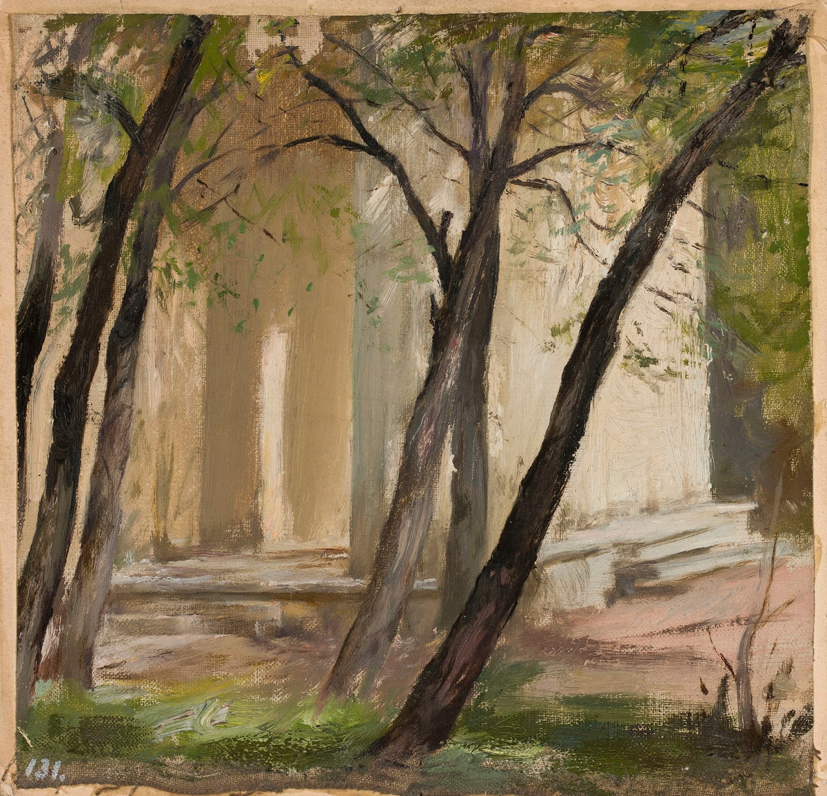 Garden of the Academy of Fine Arts in Petersburg 1882