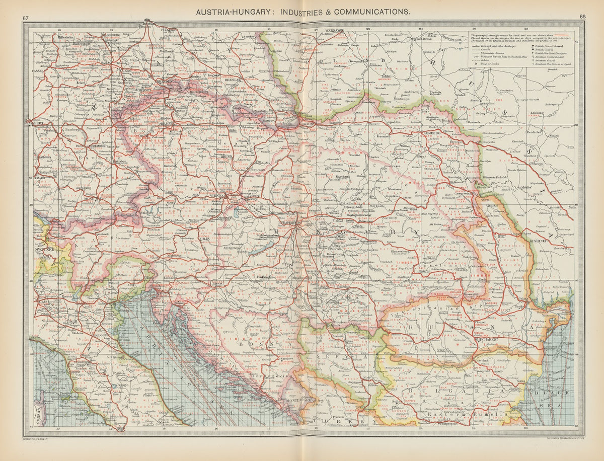 Austria HungaryIndustries And Communications 1908