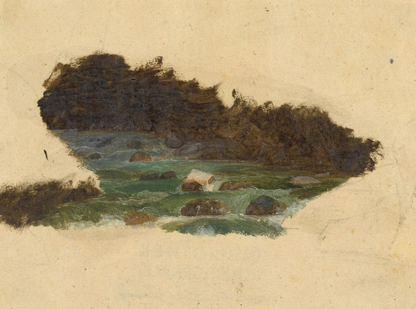 Detailstudie eines Baches ca 18401850