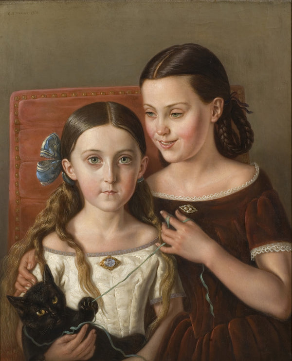 Sigrid and Anna Mazér Nieces of the Artist 1858