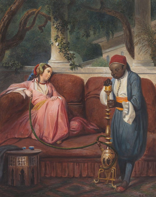 Oriental Woman With A Waterpipe probably 1845