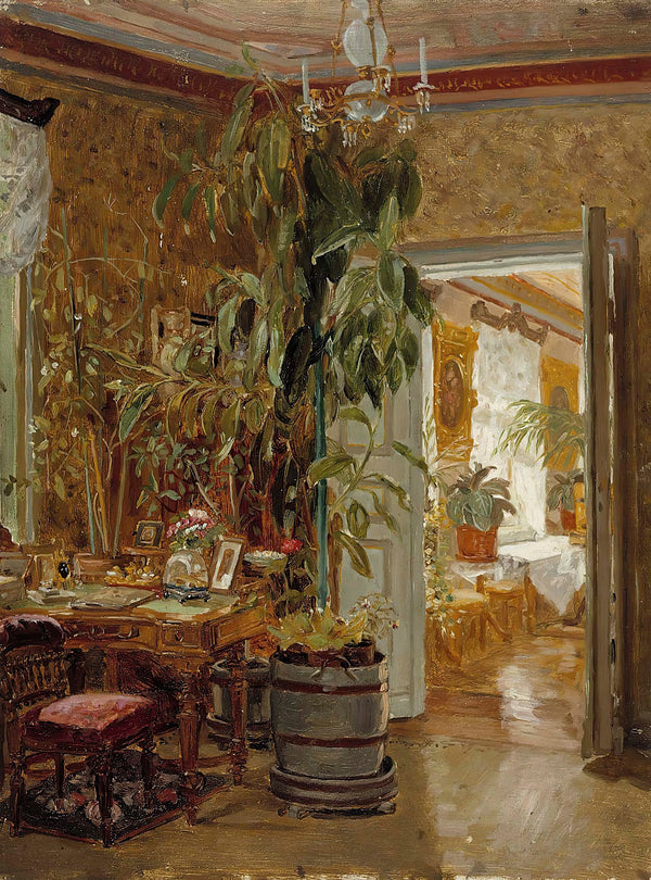 Interior From The Hallonblads Home Hympölä Manor 1888