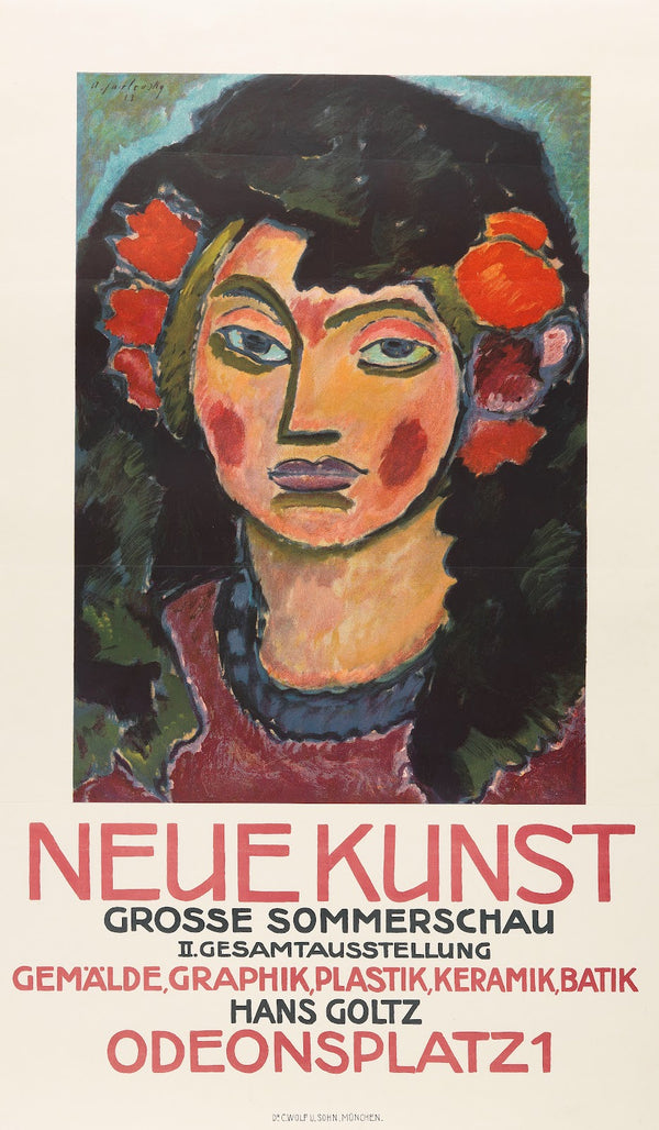 Plakat für die große Sommerschau der Galerie Neue Kunst München 1913