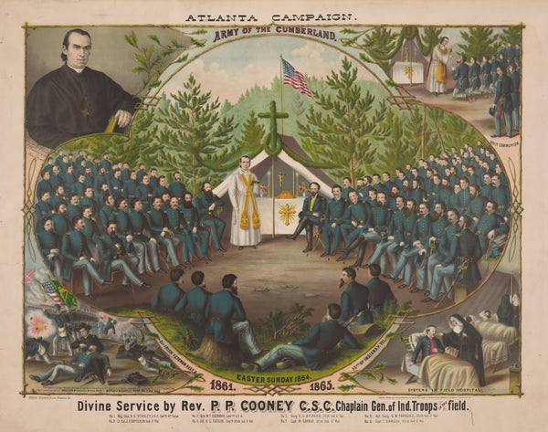 Atlanta campaign Army of the Cumberland Divine service by Rev PP Cooney CSC Chap