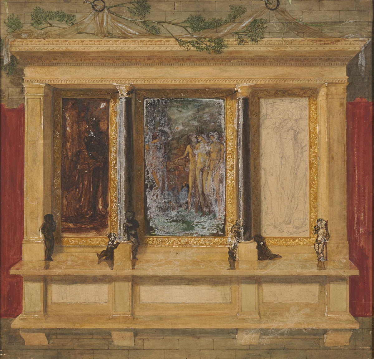Troy Triptych Compositional Study 1870 2