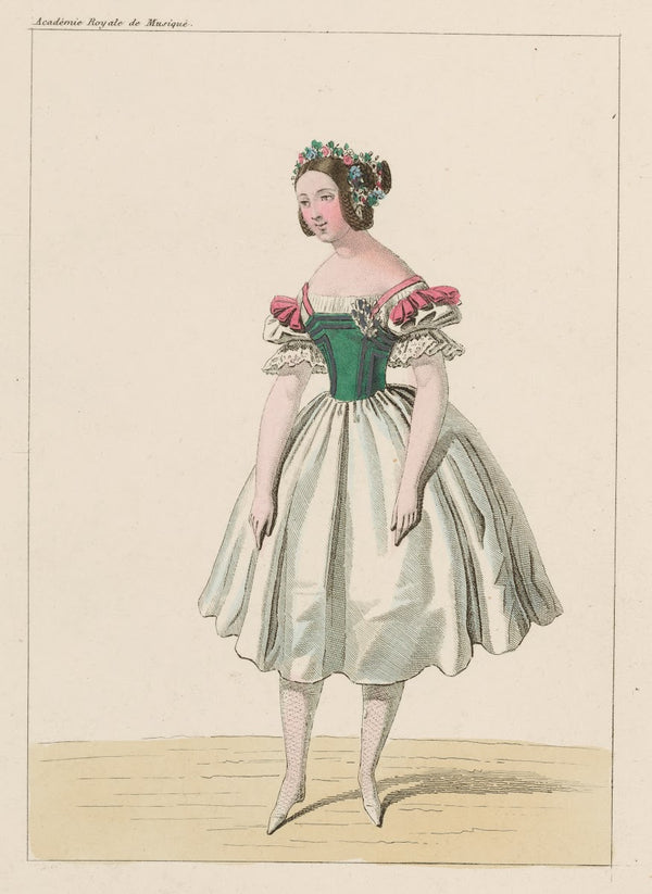 Costume de Melle Fanny Essler sic rôle de Lauretta dans La tarentule Ballet Acad